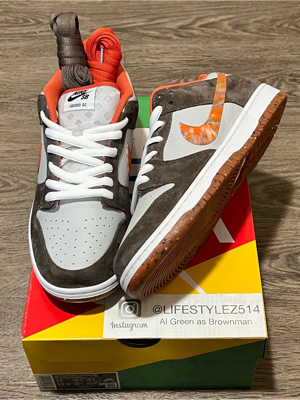 Nike SB Dunk Low — White/Orange/Brown Men’s Sneakers
